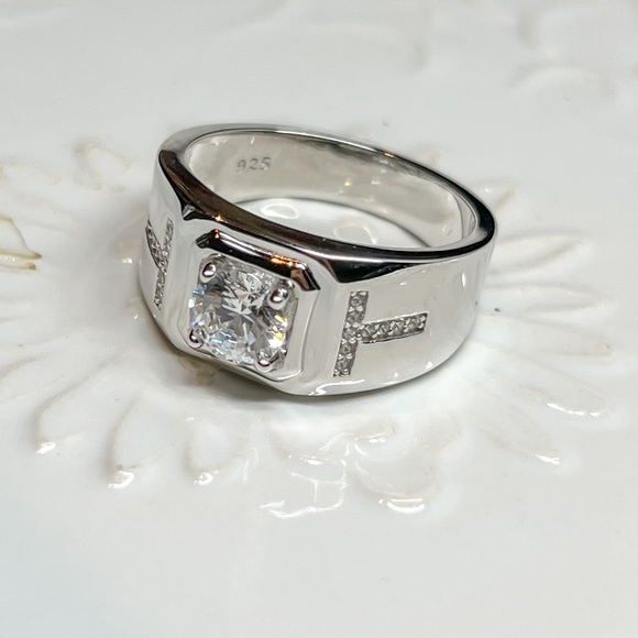 Sterling silver thick ring with stone for men and women - Picture 6 of 9